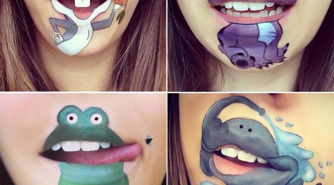 Makeup Artist Laura Jenkinson Turns Her Lips Into Disney Inspired Art by 2014 Interior Ideas